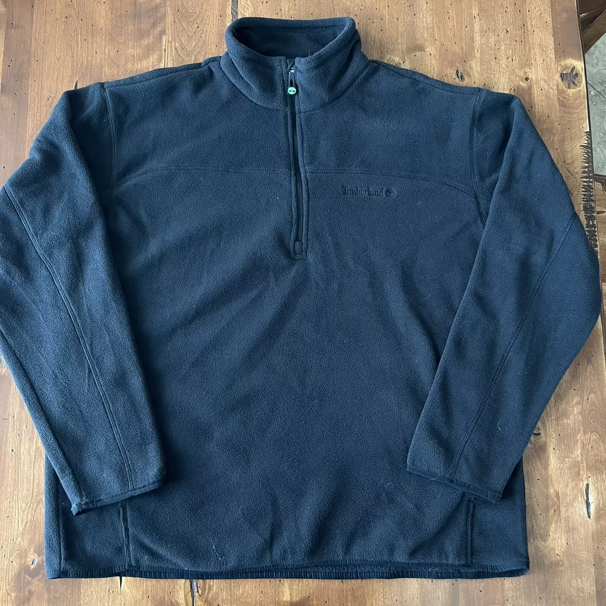 Timberland 1 4 Zip Sherpa Fleece Pullover Jacket Charcoal Black