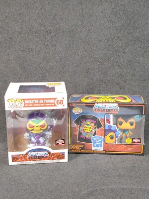 Lot of 2 MOTU Funko: -1 POP TEES Evil Lyn Size M -1 Sleletor on Throne POP