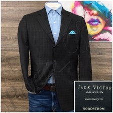 Jack Victor Mens Blazer Sport Coat 3 Button Casual Jacket Size 42R Wool Suits