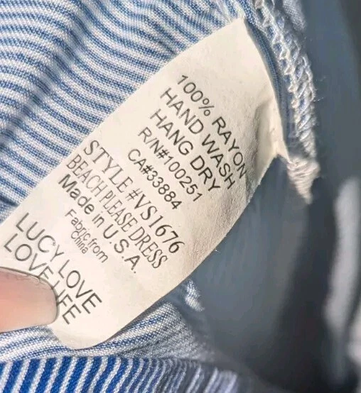 VETEMENTS Lucy Love abito a righe donna piccolo svolazzante manica con volant