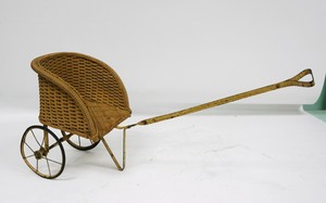 wicker baby doll carriage