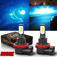 Pair High Power Hid H11 H8 Led Replacement Bulbs 8000k Ice-blue For Fog Lights
