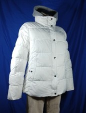 Tommy Hilfiger Puffer Coat White Full Zip Hooded Women's Size Large