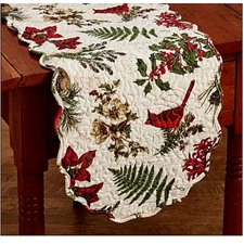 Park Designs 13 x 54" Nature Sings Holiday Quilted Table Runner