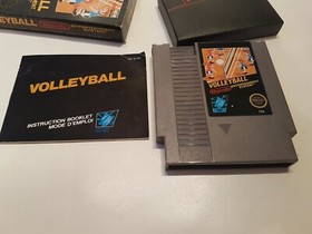 VOLLEYBALL BLACK BOX NINTENDO NES PAL B FRENCH PAL GAME COMPLETE + HANGING TAB