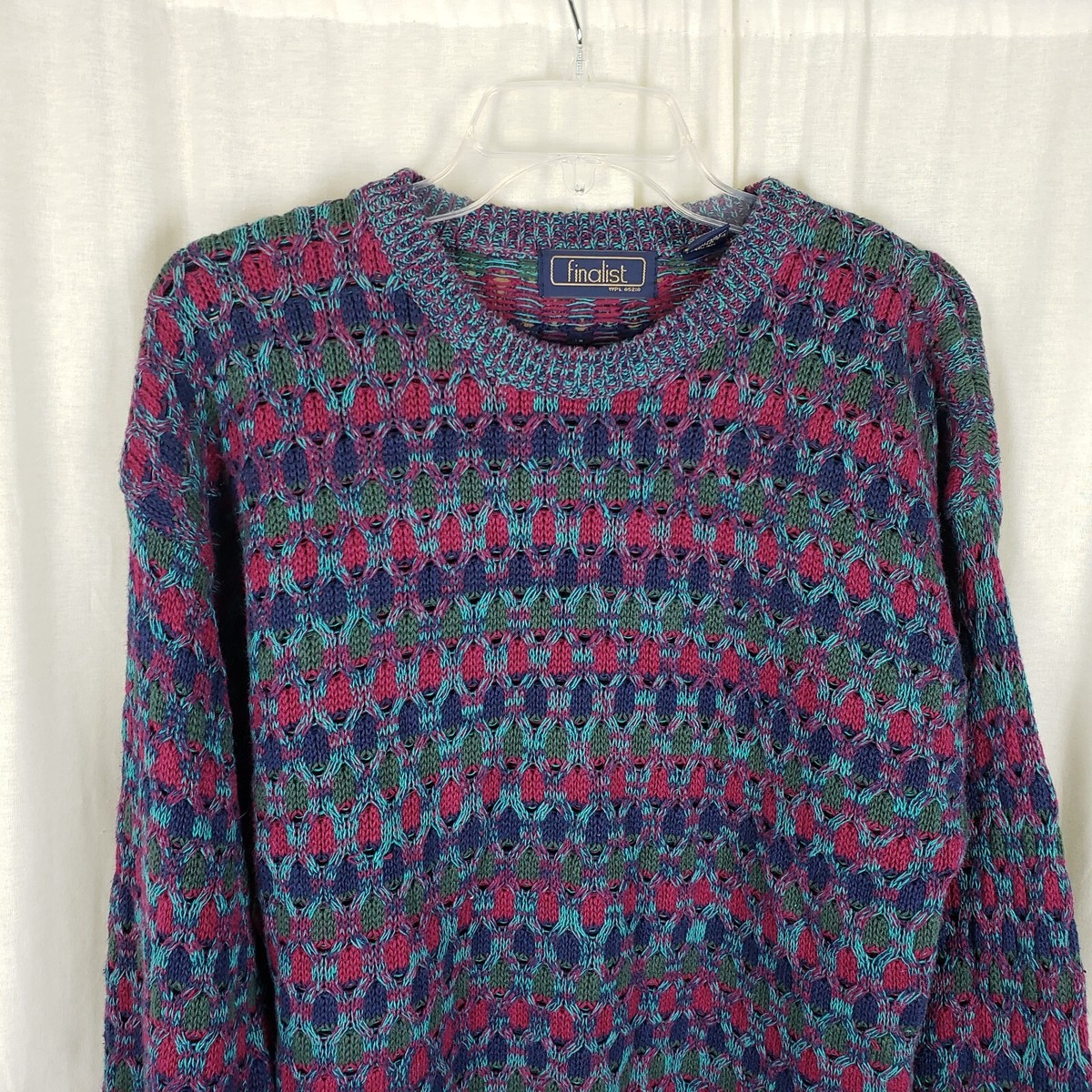 Vintage Finalist Knit Sweater 80s 90s Cosby Ugly Biggie Smalls