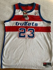 NIKE Michael Jordan Washington Bullets Stiched Jersey Men's L Length +2