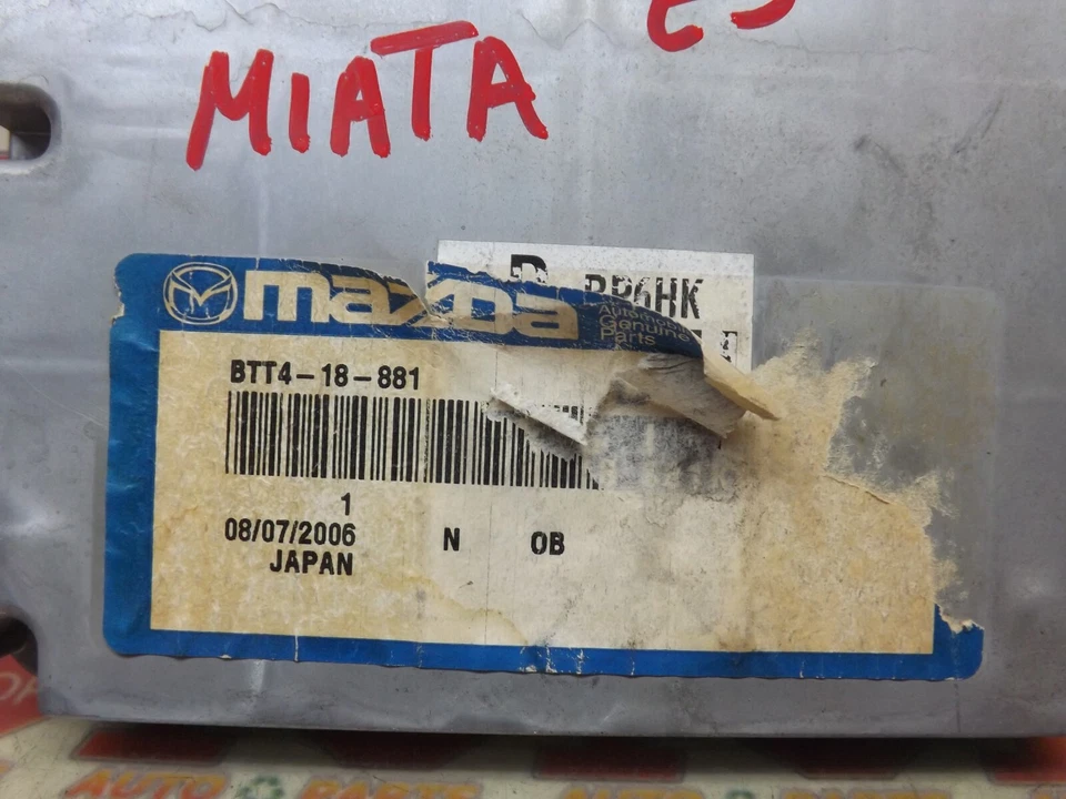 2001 2002 MAZDA MIATA A/T ENGINE COMPUTER MODULE ECU ECM BTT418881 OEM - Изображение 2 из 4