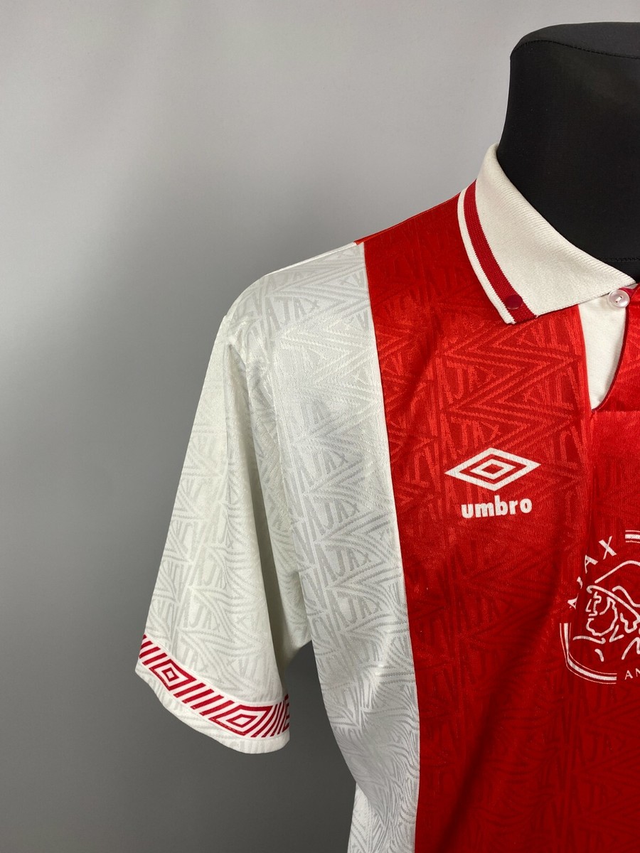 AJAX 1991 1993 HOME SHIRT FOOTBALL SOCCER JERSEY UMBRO MENS AJAX 1991 1993 HOME SHIRT FOOTBALL SOCCER JERSEY UMBRO MENS