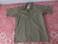 Ben Davis Khaki Work Shirt 1/2 Zip Size M Vintage Skate Work made in usa NWT