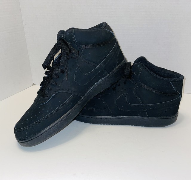 Size 10.5 - Nike Court Vision Mid Triple Black - CU6620-001 for sale online | eBay
