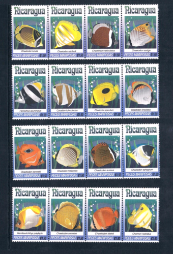 2/3 off $10.40 Scott Value - 1993 NICARAGUA Tropical Fish MNH NH UMM - Picture 1 of 2