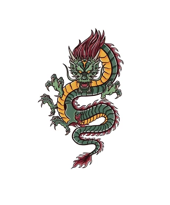 Chinese Dragon Sticker Decal - Photo 1/3