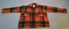 CANADIAN LUMBER JAC BELL SHIRT Vintage  70s Red Plaid Wool Shirt M