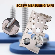 Thread Checker Screw Measurement Ruler Space Saving Measuring Gauge Tool