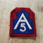 WW2 US 5th Army A-5 Division Shoulder Unit Military Uniform Patch WWII