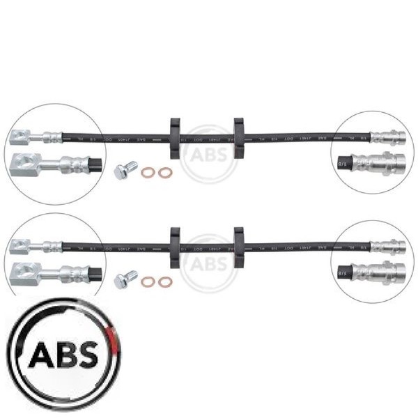 2X Bremsschlauch A.B.S. SL1307 2 BremsschläUche Rechts Links Hinterachse-image