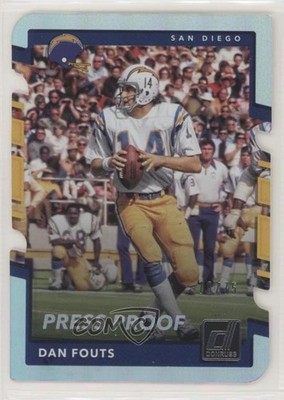 2017 Panini Donruss Press Proof Silver Die-Cut 70/75 Dan Fouts #6 HOF 6kg