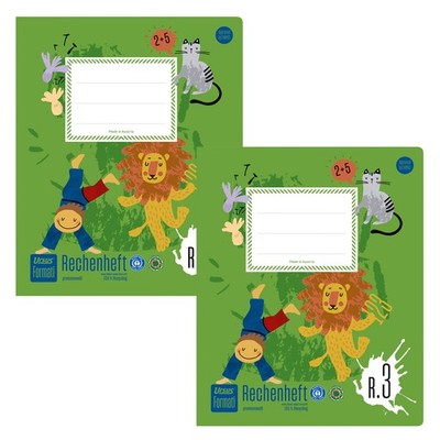 Rechenheft kariert R.3 Quart 20 Blatt 100% Recyclingpapier 2 Stück