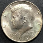 1964-D KENNEDY 90% SILVER HALF DOLLAR COIN UNC UNCIRCULATED