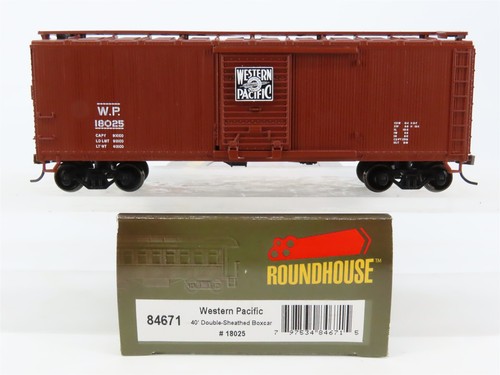 Coche de caja de madera de doble envoltura HO Roundhouse 84671 WP Western Pacific 40' #18025 | Zustand: Used
