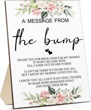 Cool Baby Shower Tabletop Decoration a Message from the Bump Wooden Baby Shower