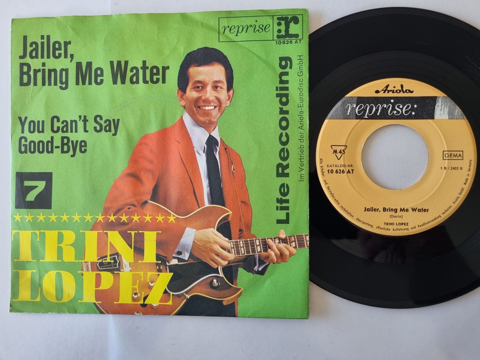 Trini Lopez - Jailer, Bring Me Water 7'' Vinyl Germany