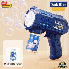Kids Bubble Machine Gun 360° Rotatable Leak-Proof Automatic Toy with Bottle