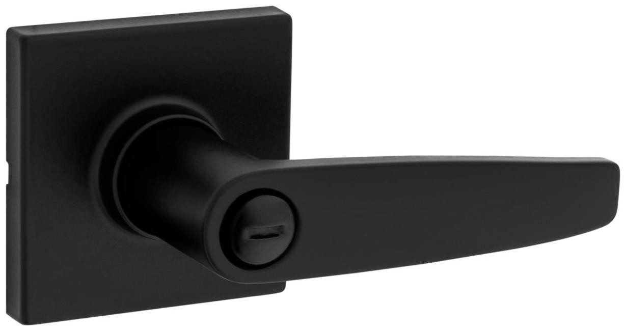 Kwikset SL4000WISQT Winston Privacy Door Lever Set - Black