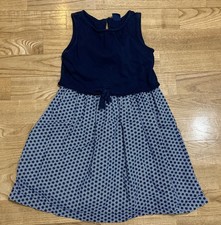 Girl's Gap Navy Printed Dress Size 5 EUC