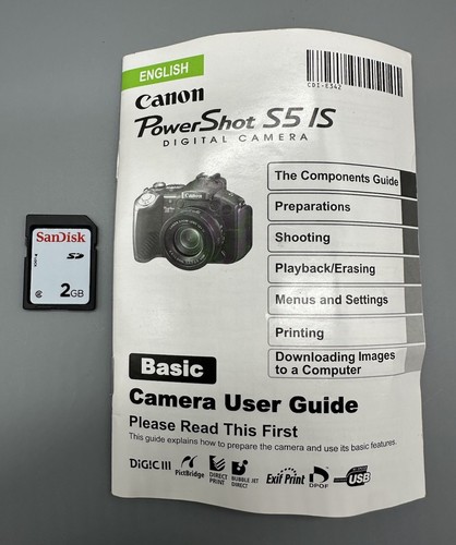 Canon PowerShot S5 IS 8.0 MP 6.0-72.0mm 1:2.7-3.5 Digital Camera w/ 2GB SD Card - Picture 2 of 10