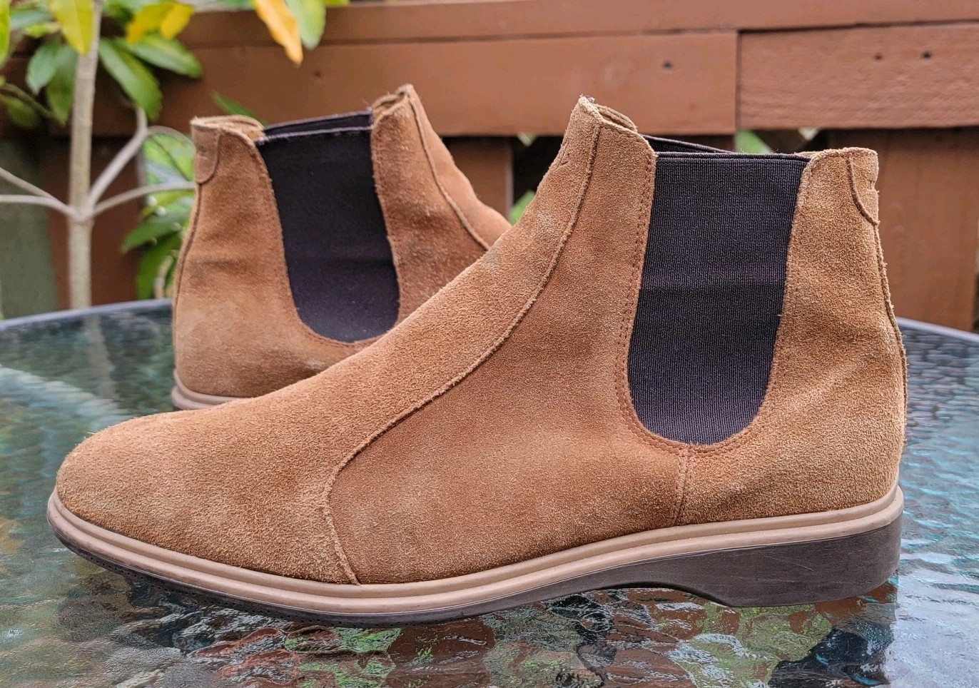 Amberjack Chelsea Boots Men's 8.5 Grizzly Brown Leather Suede Ankle Outdoors-image