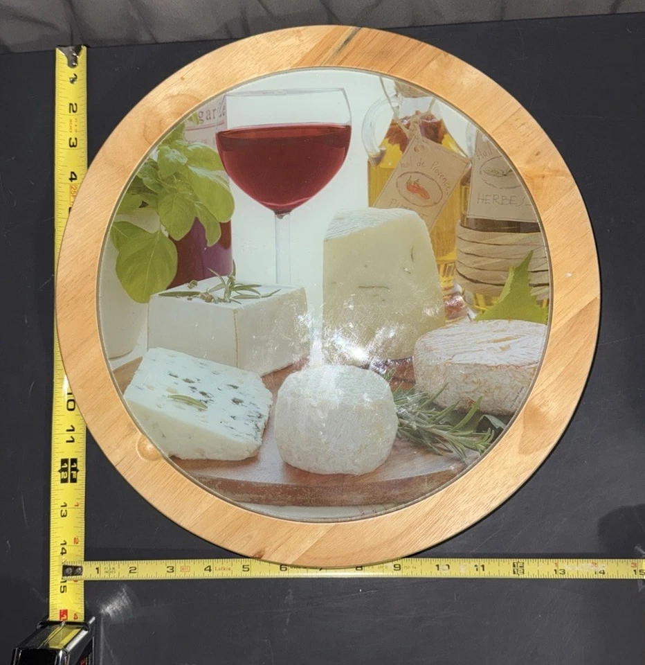 懒人苏珊圆形旋转圆形木板供应奶酪板14英寸 — 第 2/4 张图片