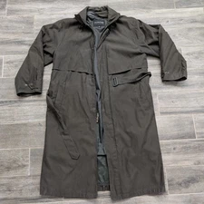 Towne by London Fog Trench Coat Men's 40 Reg Olive Green with Removable Liner