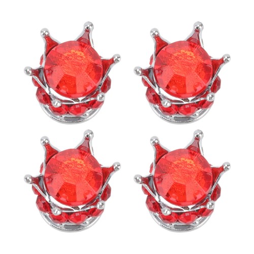 New 4 Pieces Tire Wheel Stem Valve Cover Caps Crown Style For Cars - Picture 14 of 23
