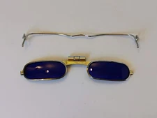 Vintage Fendall Cobalt Blue Clip On Welding Glasses Steampunk