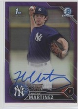 2016 Bowman Draft Chrome Pick Purple Refractor 138/250 Nolan Martinez Auto 1p5