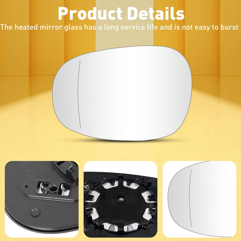 Espejo retrovisor lateral del conductor vidrio térmico para BMW E81 E90 E91 E92 325i 328i 335i 09-11 BA Foto 3 de 4