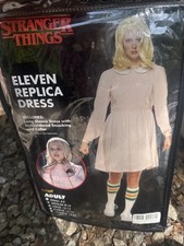 Spirit Halloween Stranger Things 11 Replica Dress Costume New Size Adult 1XL