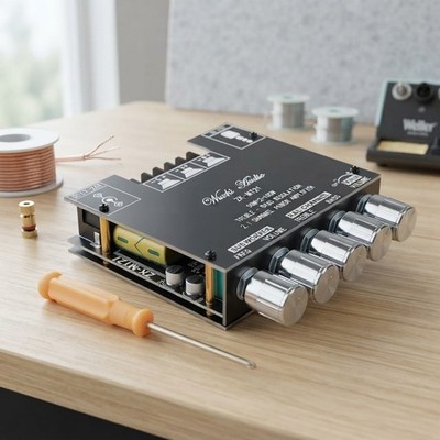 Versatile Bluetooth Power Amplifier Board: 50W Per Channel with Robust Features