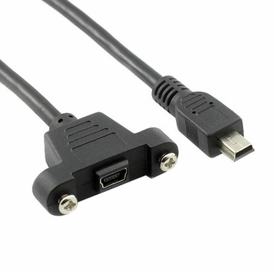USB 2.0 Mini B Verlängerungskabel, Stecker, Panelmontage, Typ USB 2.0, USB Mi...
