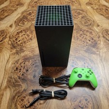 Very Clean Microsoft Xbox Series X 1TB Video Game Console with Green Controller
