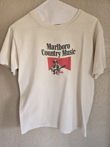 marlboro shirt MAGA RARE COUNTRY MUSIC TOUR w/A 1980s vintage concert t-shirt, vintage, single stitch, B+ condition