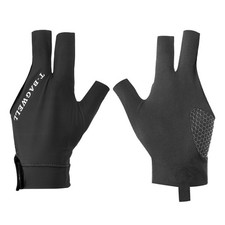 3 Finger Pool Glove Left Hand Billiard Gloves Pool Cue Black