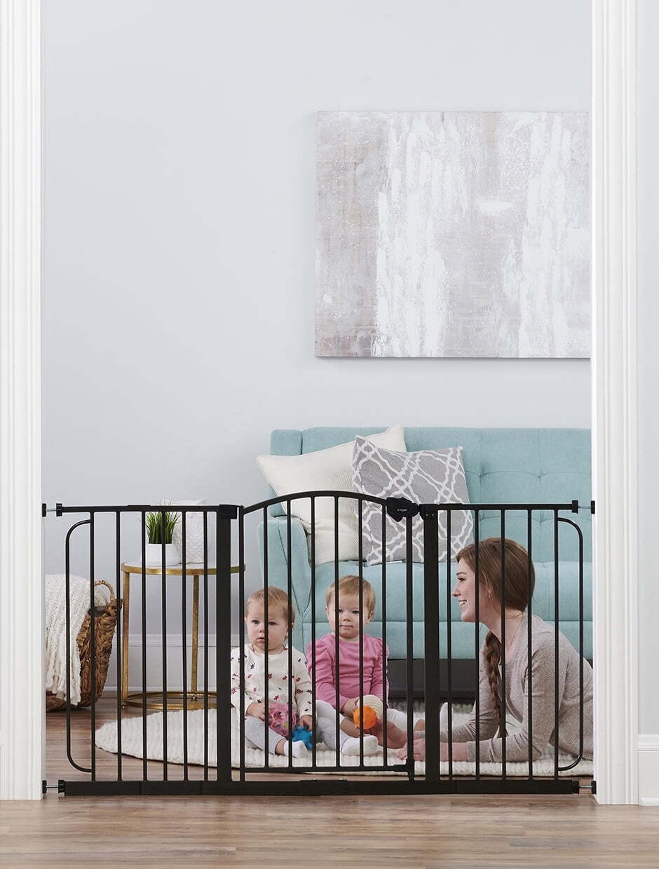 58 In Extra Wide Arched Decor Baby Safety Gate Extra Wide All-Steel Construction