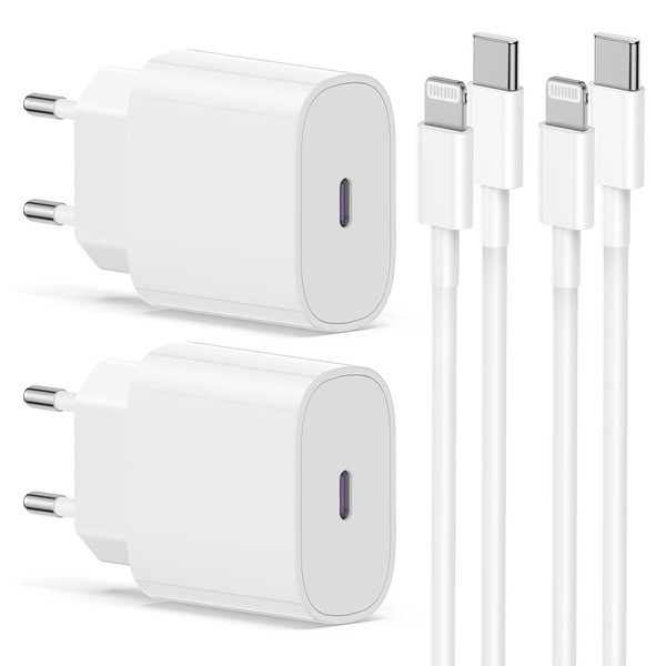 2X 25W Netzteil LadegeräT USB-C Adapter + 2M Kabel FüR Iphone 14 13 12 11 X Xs-image
