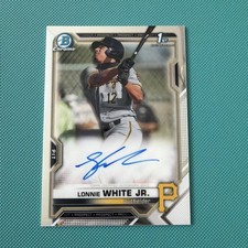 2021 Bowman Draft Lonnie White Jr. #CDA-LW Pirates Chrome Draft Pick Autographs