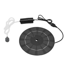 Solar Pond Oxygenator 10W Monocrystalline Silicon Round USB Pump Tank Aerator