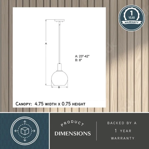 Vaxcel Lighting P0406 Marshall 8"W Mini Pendant - Black - Picture 8 of 12