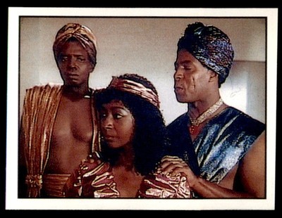 Panini Star Trek 1987 Sticker Yareena Hagon, defeated Lutan in background No. 88